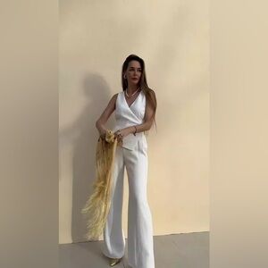 ZARA NWT FULL LENGTH ASYMMETRIC VEST JUMPSUIT